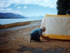 Jerry Putting Up Tent Near Mt Cook.JPG (76 KB)